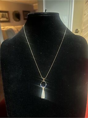 Gold Circle Tassel Pendant Necklace - Women Jewelry